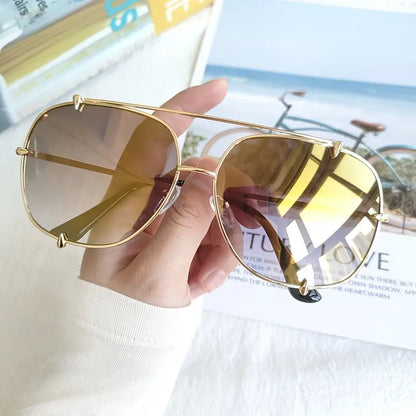 New Aviator Sunglasses Oversized Pilot Sunscreen Glasses Unisex Gradient Lens Boho Shades For Women Men Valentine's Gift For Her