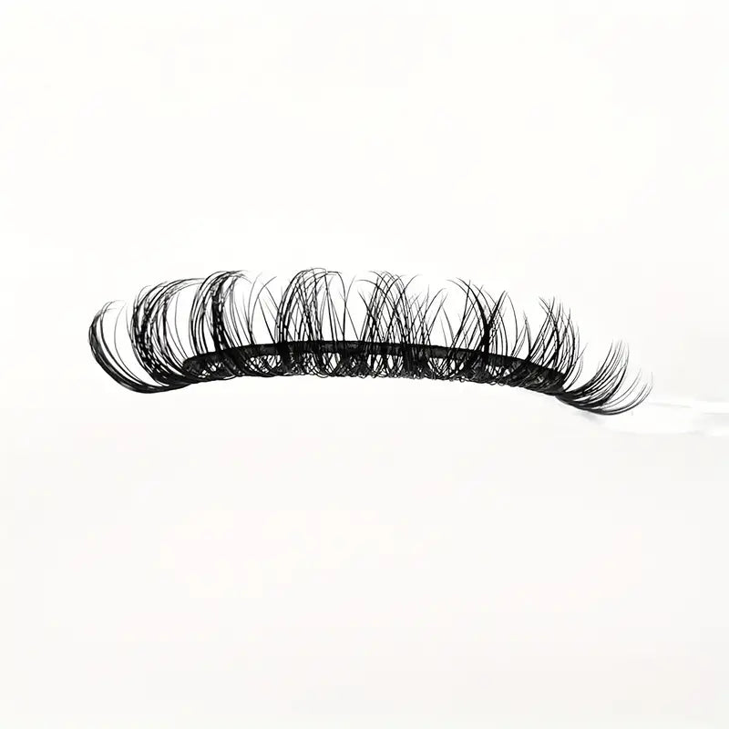 Fluffy and Dramatic 15mm Russian Faux Mink Strip Lashes, D Curl for Extra Volume, Lightweight and Reusable for Natural and Cute Looks