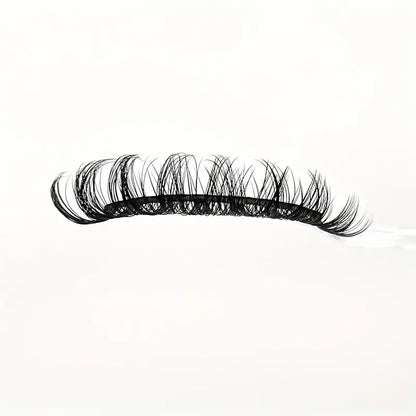 Fluffy and Dramatic 15mm Russian Faux Mink Strip Lashes, D Curl for Extra Volume, Lightweight and Reusable for Natural and Cute Looks