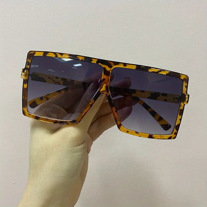 Oversized Square Frame Fashion Sunglasses For Women Men Y2K Solid Glasses Casual Photo Prop For Party Beach