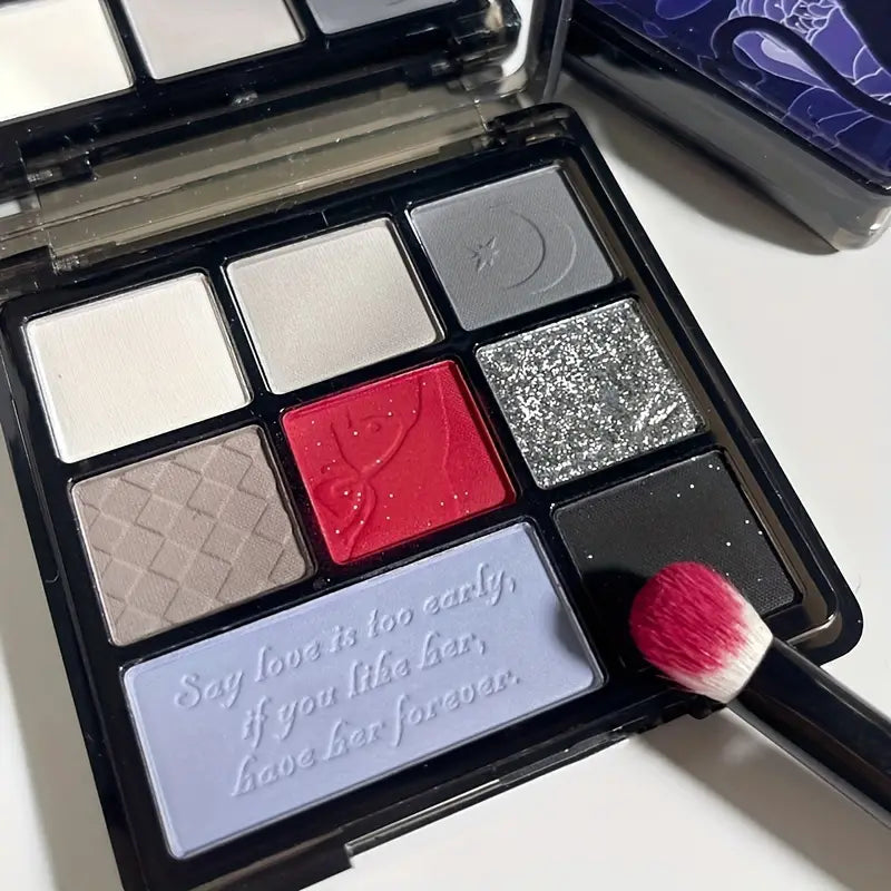 Elegant Talc-Free, Mixed Color Eyeshadow Palette: Dark Retro-Inspired with 5-8 Rich Matte Colors, Perfect for Daring and Expressive Styles