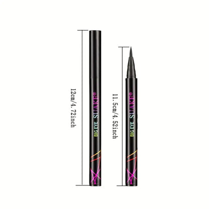 Waterproof & Vegan Black Liquid Eyeliner Pen - Smudge-Proof, Sweatproof, Long-Lasting, Fast-Drying & Formaldehyde-Free