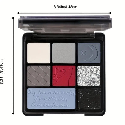 Elegant Talc-Free, Mixed Color Eyeshadow Palette: Dark Retro-Inspired with 5-8 Rich Matte Colors, Perfect for Daring and Expressive Styles