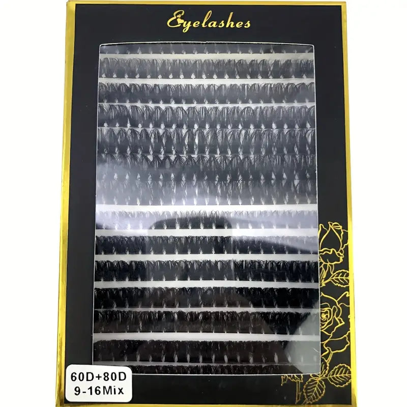 Eye-Catching AMSDCN 280pcs 60D/80D Faux Mink Eyelash Extensions - Easy to Apply & Reusable - Variety of Appealing Styles & Lengths, with D Curling for Beginners