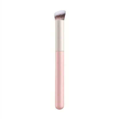 Pinceau anti-cernes rose sous les yeux, mini pinceau coudé à dessus plat Kabuki pour contour du nez, pour dissimuler, mélange, réglage, polissage avec poudre, crème liquide, cosmétique Pro, petits pinceaux pour fond de teint, 270, 1 pièce 