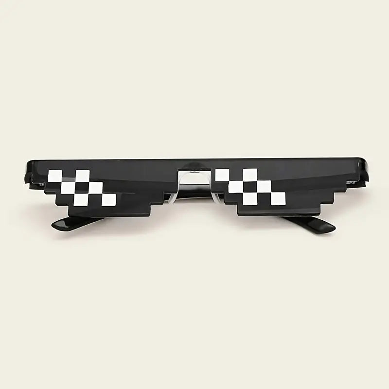 Thug Life – lunettes de soleil tendance, monture en mosaïque, Triangle à dessus plat, Punk Y2K, accessoires de fête 