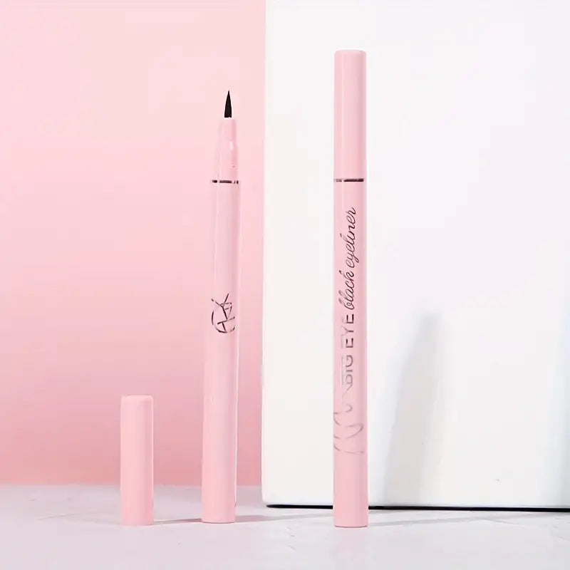 Pinkish Rod Black Liquid Eyeliner Pen, Fast Drying Long-lasting Smudge Proof Makeup Holding Eyeliner Pen