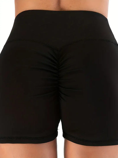 Women's High Waisted Activewear: Breathable, Elastic Biker Shorts for Running & Lifting!