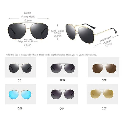 New Aviator Sunglasses Oversized Pilot Sunscreen Glasses Unisex Gradient Lens Boho Shades For Women Men Valentine's Gift For Her