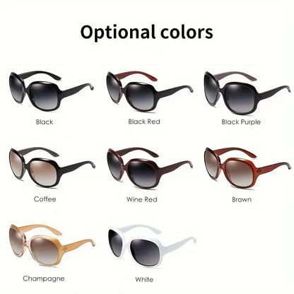 Polarized Oval Sunglasses For Women Luxury Gradient Fashion Outdoor Sun Shades For Driving Beach Travel