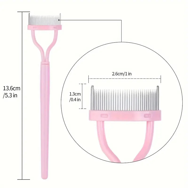 Eyelash Comb Separator Eyelash Mascara Brush And Comb Lash Separator With Comb Cover Arc Designed Cosmetic Brushes Tool (1PCS)