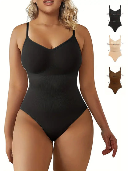 3pcs Seamless Shaping Bodysuit, Tummy Control Slimming Thong Body Shaper, Women's Underwear & Shapewear