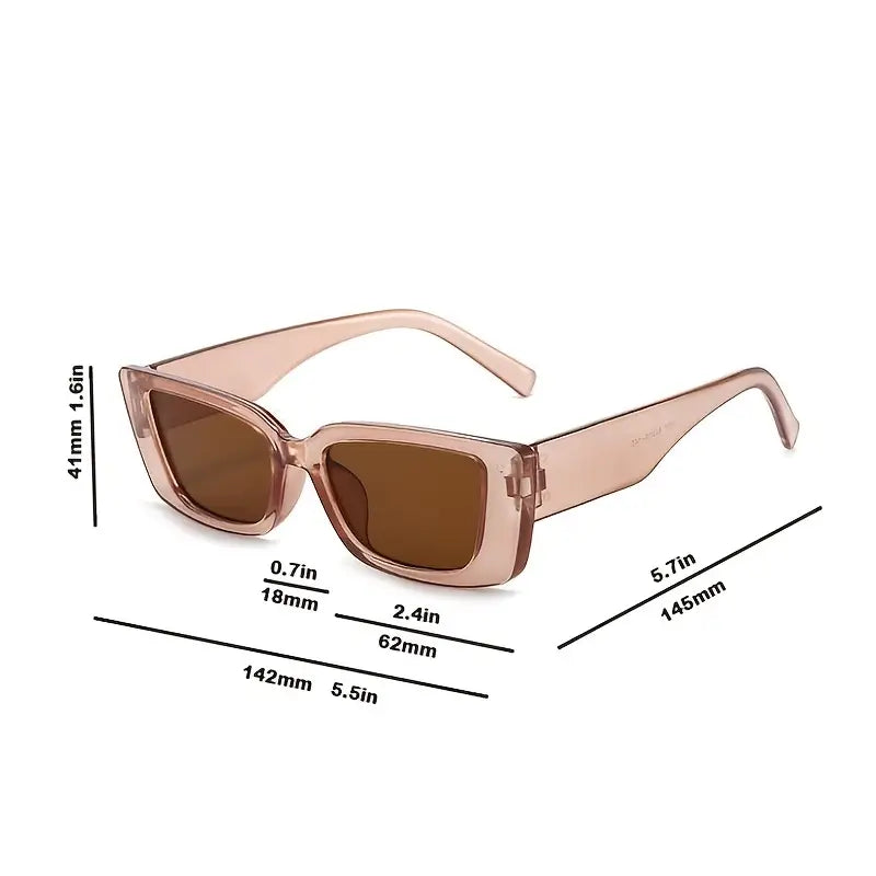 Small Rectangular Sunglasses Hip Hop Multi-color Women's Sunglasses UV Protection Eyewear