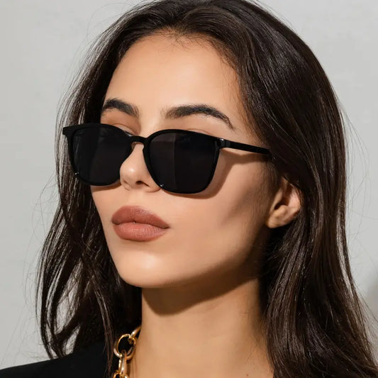 Simple Square Frame Sunglasses Vintage Star Street Glasses Shades For Women