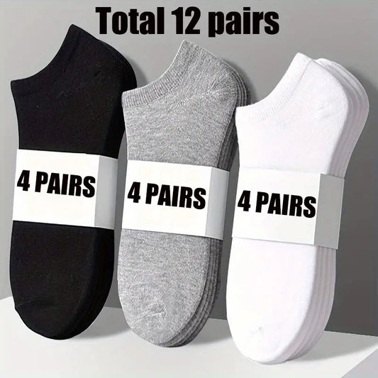 12 paires de chaussettes confortables, paquet de chaussettes de couleur unie, bas et bonneterie pour femmes 