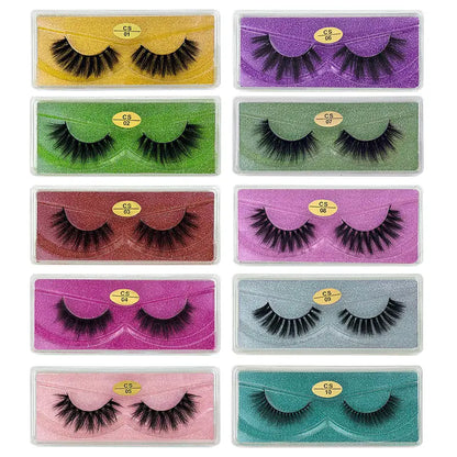 50 Pairs faux Mink Eyelashes 3d Mink Lashes Natural False Eyelashes Messy Fake Eyelashes Makeup False Lashes