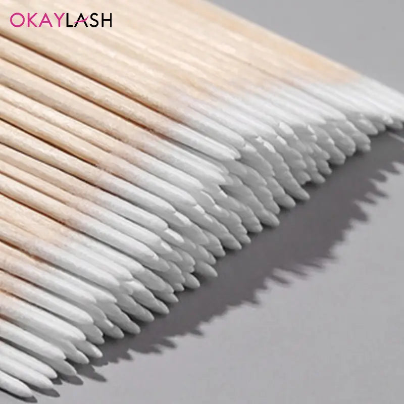 1000pcs Disposable Wooden Micro Bud Swabs Lint Free Eyelash Extension Glue Removing Tools Makeup Mini Brush