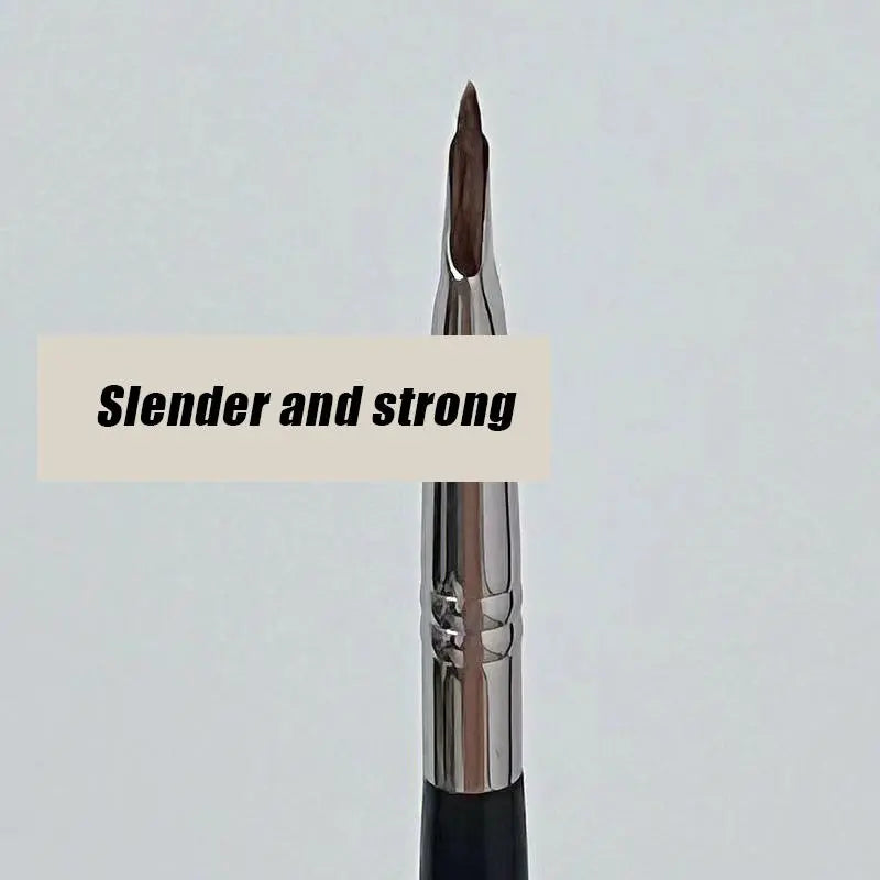 3Pcs New Sickle Eyeliner Brush Precision Eye Liner Brows Make Up Brush Liquid Eyeliner Brush Ultra Thin Fine Oblique Angle Flat Head Eyebrow Brush