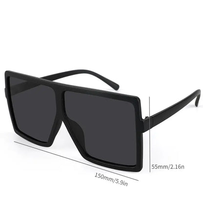 Oversized Square Frame Fashion Sunglasses For Women Men Y2K Solid Glasses Casual Photo Prop For Party Beach