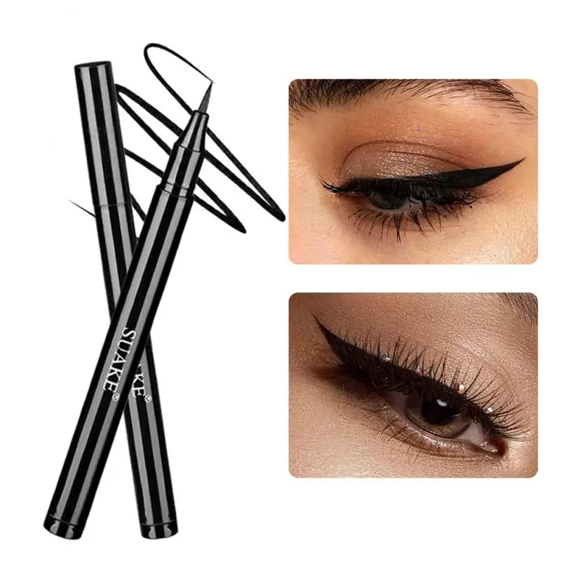 Long-Lasting Black Liquid Eyeliner Pen - Waterproof, Sweatproof, Anti-Oil, Smudge-Proof, Fast Drying Eyeliner Pencil for Beautiful Eye Makeup