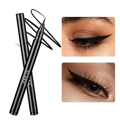 Long-Lasting Black Liquid Eyeliner Pen - Waterproof, Sweatproof, Anti-Oil, Smudge-Proof, Fast Drying Eyeliner Pencil for Beautiful Eye Makeup