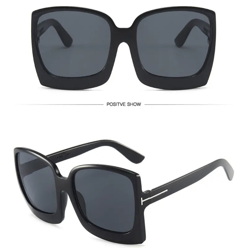 Y2K Oversized Square Fashion Sunglasses For Women Men Gradient Mirror Lens Glasses For Summer Beach Party Club