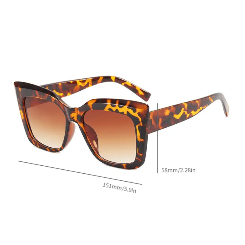 Y2K Cat Eye Fashion Sunglasses For Women Men Large Gradient Glasses For Travel Beach Party Club