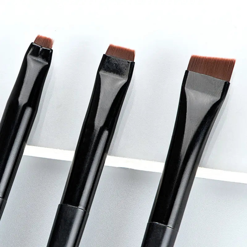 3Pcs Blade Eyeliner Brush Eyebrow Brush Portable Flat Fine Eye Liner Brow Contour Makeup Brushes Eye Cosmetic Beauty Makeup Tools Ideal For Makeup Beginner Artist