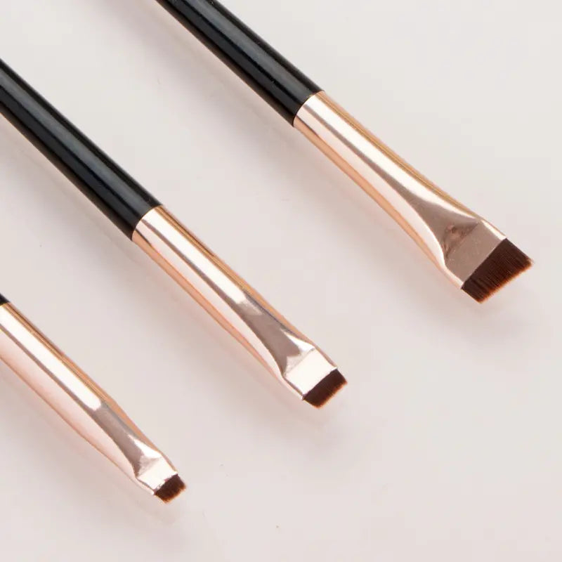 3Pcs Blade Eyeliner Brush Eyebrow Brush Portable Flat Fine Eye Liner Brow Contour Makeup Brushes Eye Cosmetic Beauty Makeup Tools Ideal For Makeup Beginner Artist