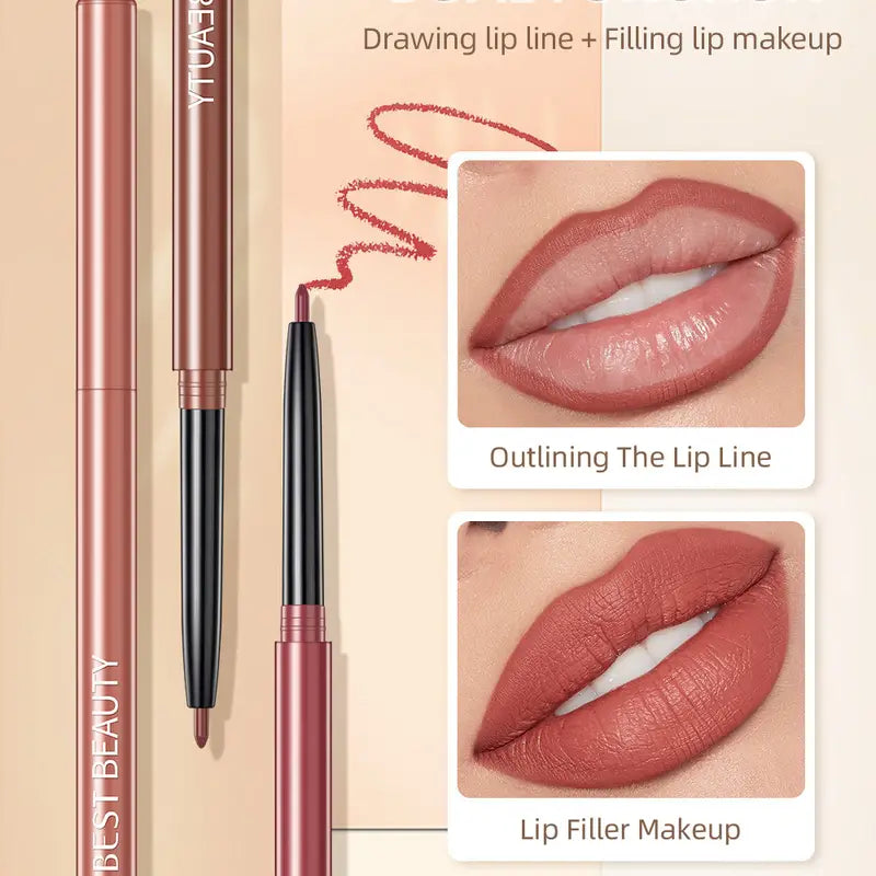 12 Pcs Matte Lip Liner Set Long Lasting Lip Liner Lipstick Nude Waterproof Retouch Lipstick Pen