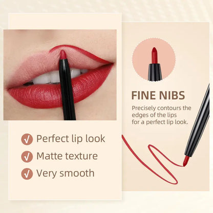 12 Pcs Matte Lip Liner Set Long Lasting Lip Liner Lipstick Nude Waterproof Retouch Lipstick Pen