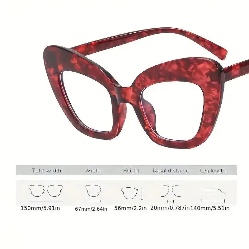 Oversized Cat Eye Glasses: Get Best UV Protection With Blue Light Blocking Glasses! Fashion Women's Glasses Sunglasses