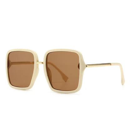 Oversized Square Sunglasses For Women Retro Mirrored Fashion Luxury Sun Shades For Vacation Beach Party