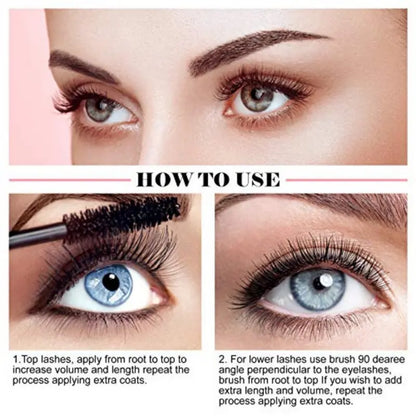 Eyelashes Lengthening Mascara Waterproof Long Lasting Silky Lash Black Eyelashes Extension Makeup Beauty Eye Korean Makeup