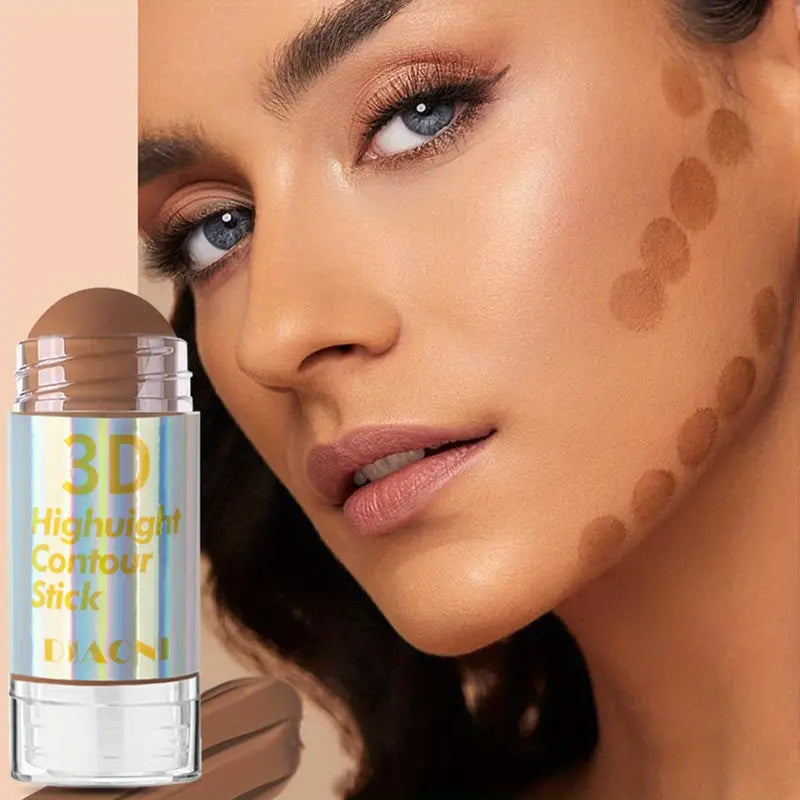 Multi-Functional Contouring Stick Matte Concealer Foundation Bronzer Stick Nose Shadow Shadow Stick Face Definition Solid Contouring Cream Waterproof Easy To Use Make-up Stick