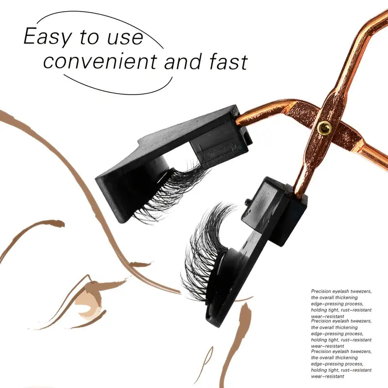 Unscented & Power-Free Magnetic Eyelash Clip & Curler - Effortlessly Secure & Easy Application for Long-Lasting, Stunning Lashes