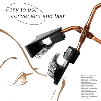 Unscented & Power-Free Magnetic Eyelash Clip & Curler - Effortlessly Secure & Easy Application for Long-Lasting, Stunning Lashes