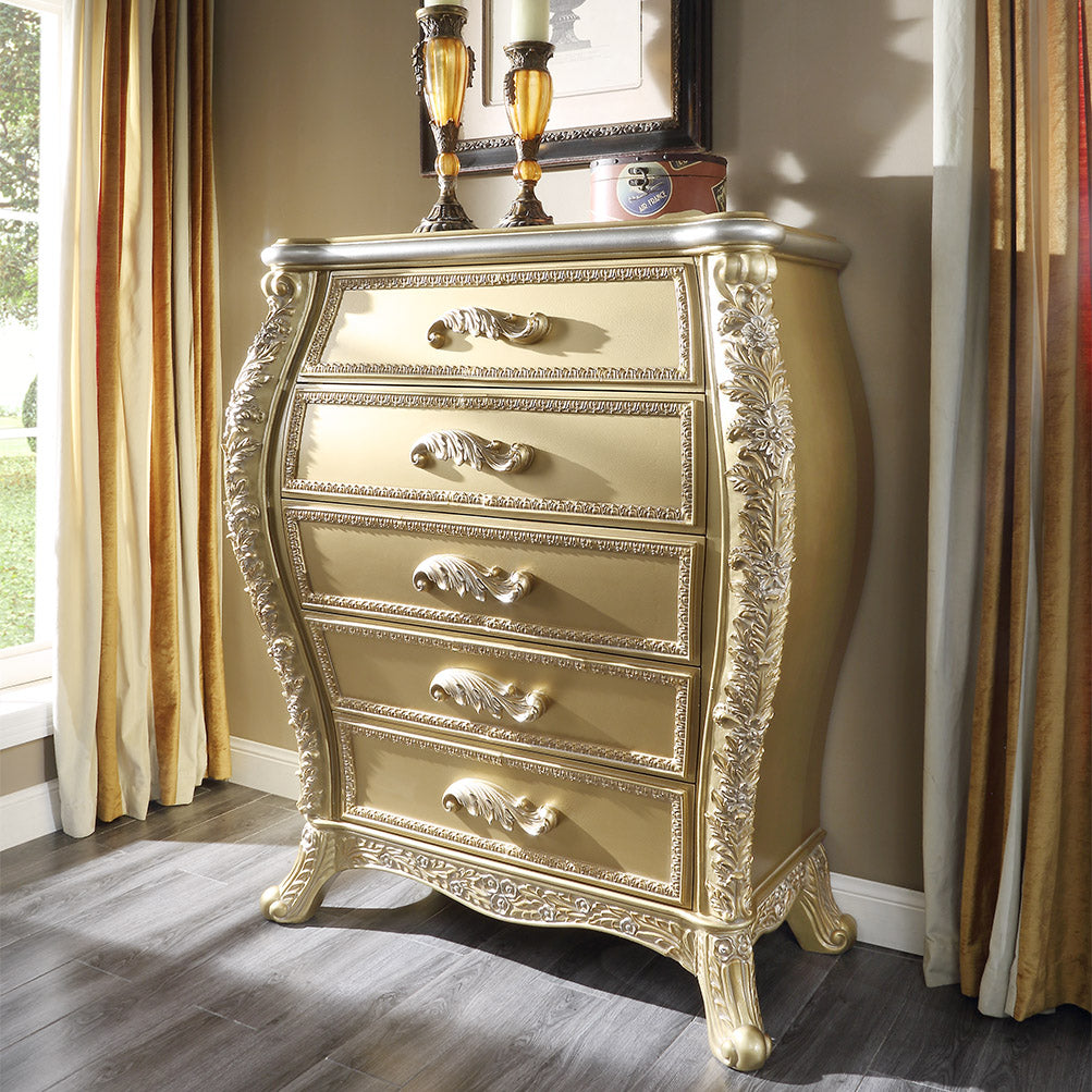 Chest in Metallic Antique Gold