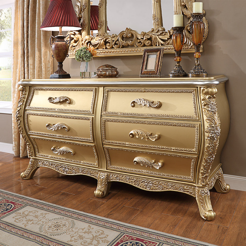 Dresser/Buffet in Metallic Antique Gold