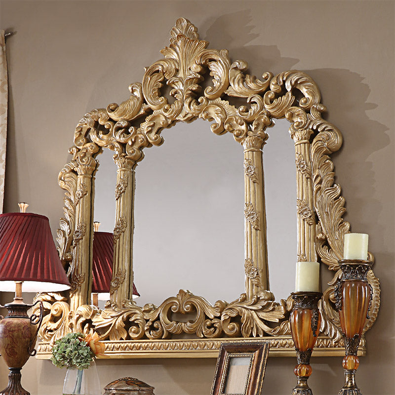 Bedroom Mirror Metallic Antique Gold