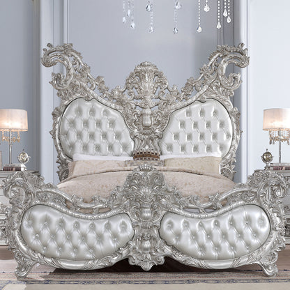 California King Bed Silver