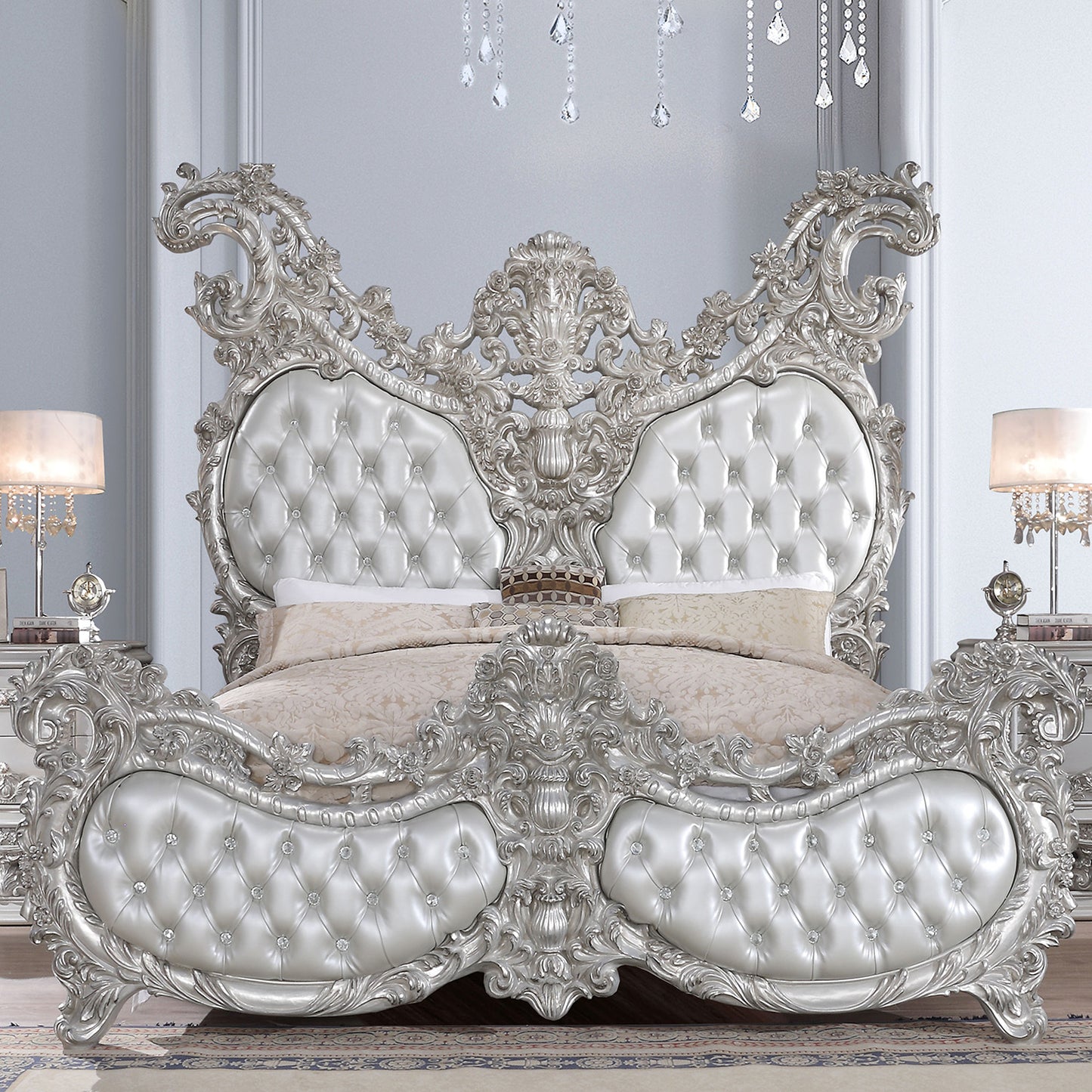 Eastern King Bed Silver