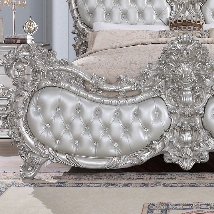 California King Bed Silver