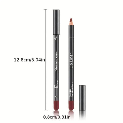 12pcs Waterproof Multi-Color Lip Liner Set For Long-Lasting, Sweat-Proof, And Natural-Looking Lips Valentine's Day Gifts