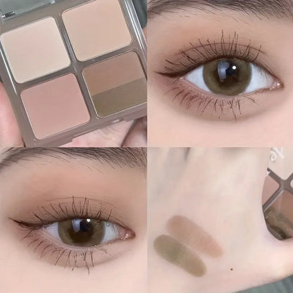 5-Color Matte Eyeshadow Palette: Brown, Nude & Pink Tones, Perfect for Daily Wear - High-Quality, Lead-Free & Low Saturation