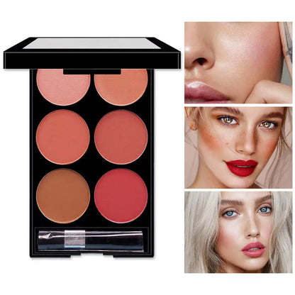 6-color Blush Palette Easy To Color Natural Three-dimensional Makeup