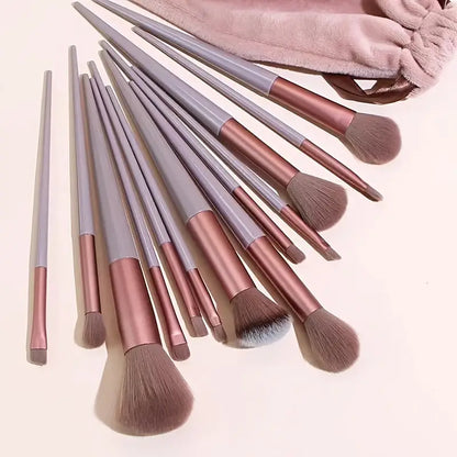 13 pieces Premium Makeup Brush Set with Storage Bag - Perfect for Smooth and Even Application