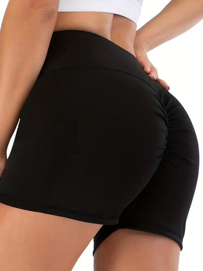 Women's High Waisted Activewear: Breathable, Elastic Biker Shorts for Running & Lifting!