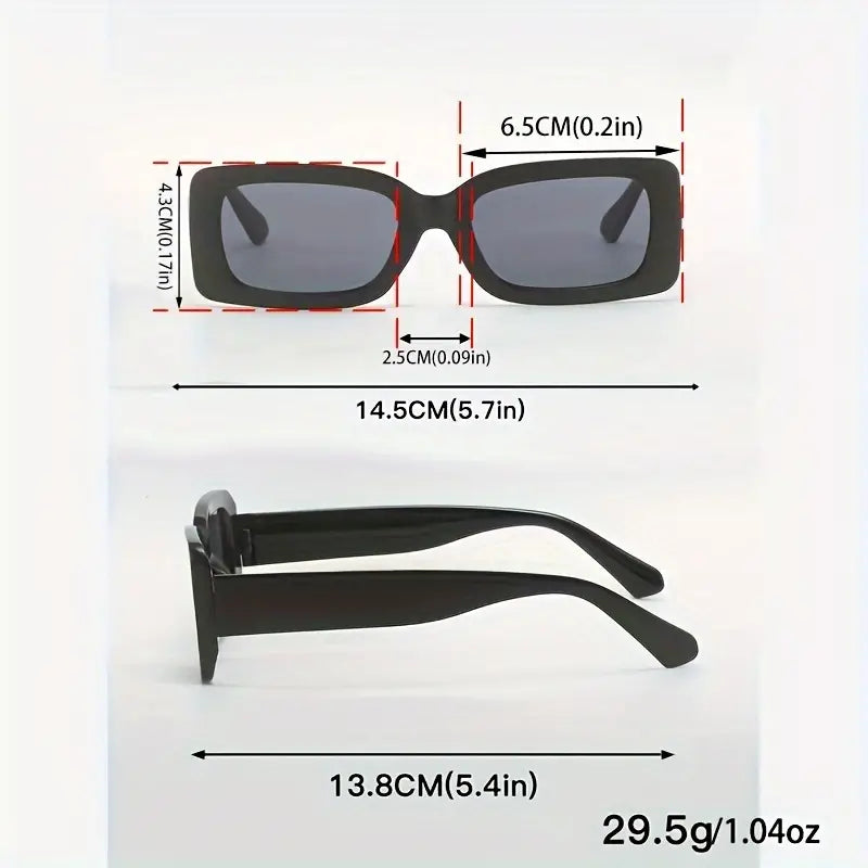 4 Pairs Black Fashion Sunglasses For Women Men Punk Anti Glare Sun Shades For Summer Beach Travel