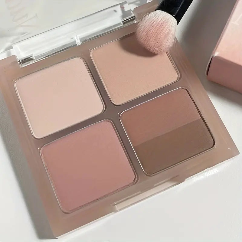 5-Color Matte Eyeshadow Palette: Brown, Nude & Pink Tones, Perfect for Daily Wear - High-Quality, Lead-Free & Low Saturation